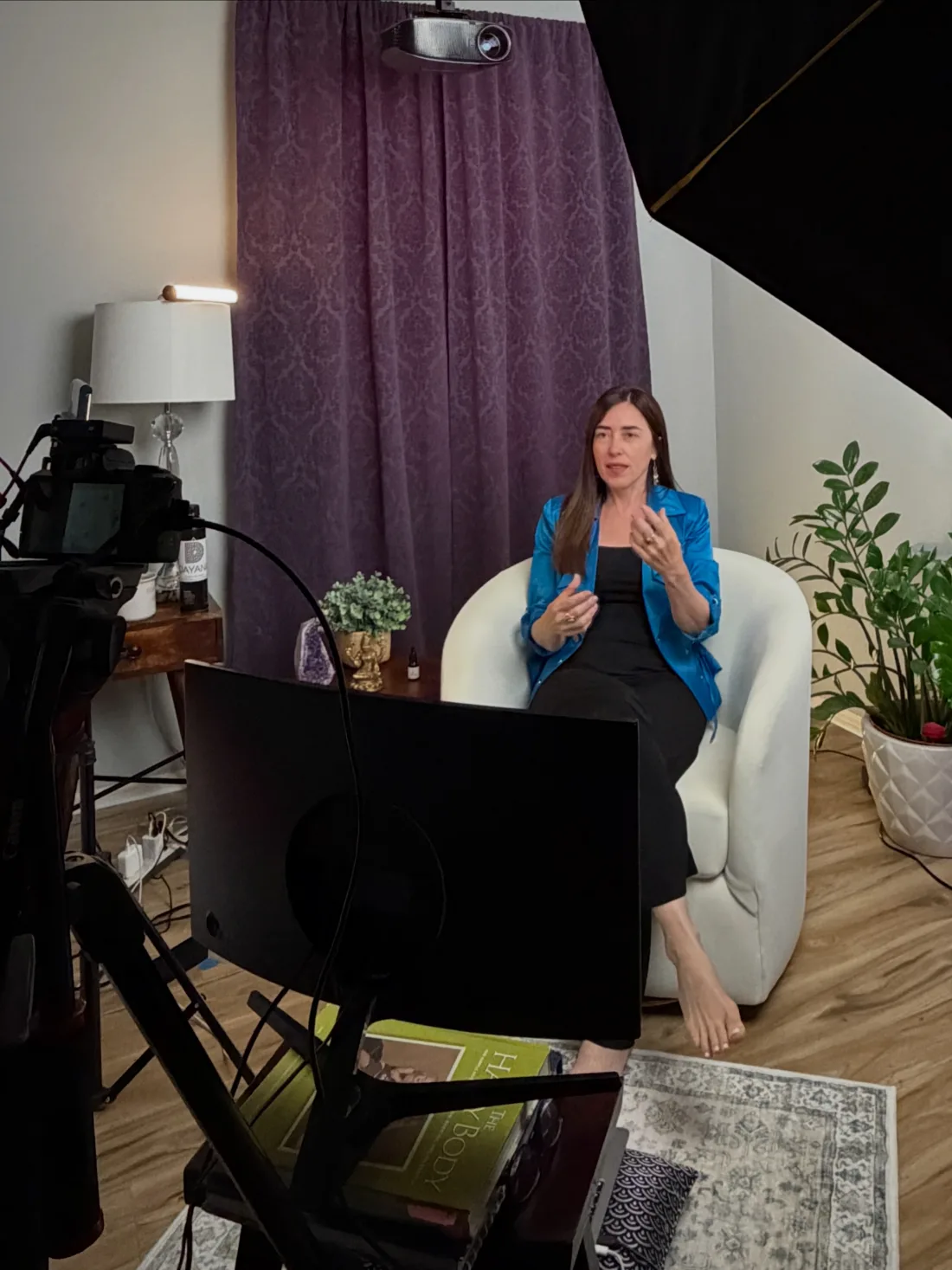 Behind the scenes: recording the new somatics video series.